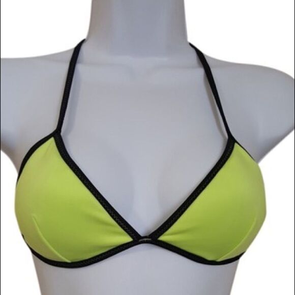 ✨VS Neon Yellow Teeny Triangle Bikini Top✨ - Picture 2 of 5